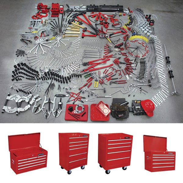 Juego maestro industrial combinado 940 piezas, con gabinetes EX27M5, EX27M6, EX27S6 Urrea 99820
