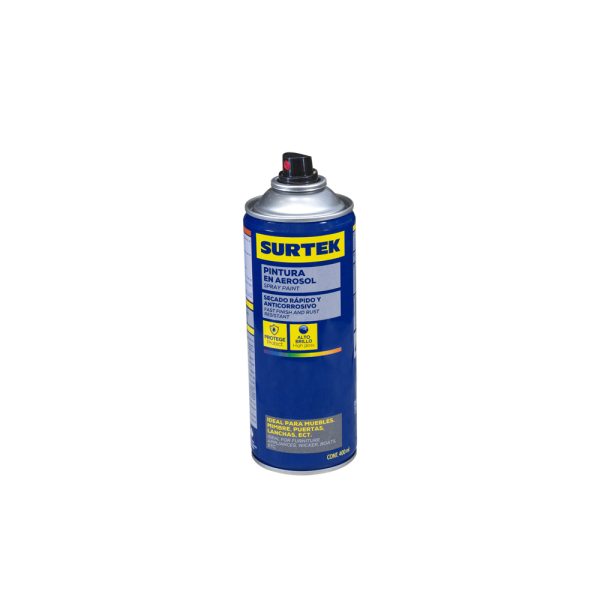 Pintura en aerosol 400 ml color gris acero Surtek AES406