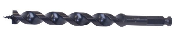 Broca para madera de acero al carbono tipo gusano 1-1/8" zanco de 1/2" Urrea BMG1-1/8