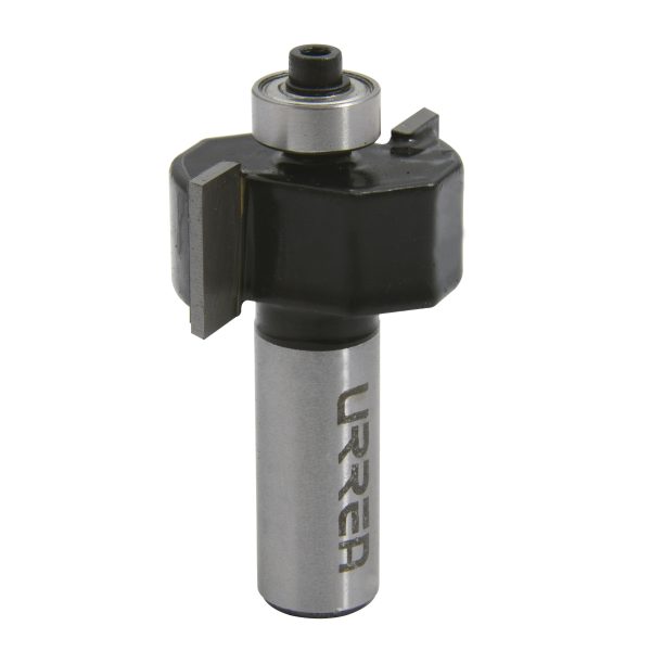 Broca para router de acero rebajadora con balero 1-1/4" zanco de 1/2" Urrea BR1207