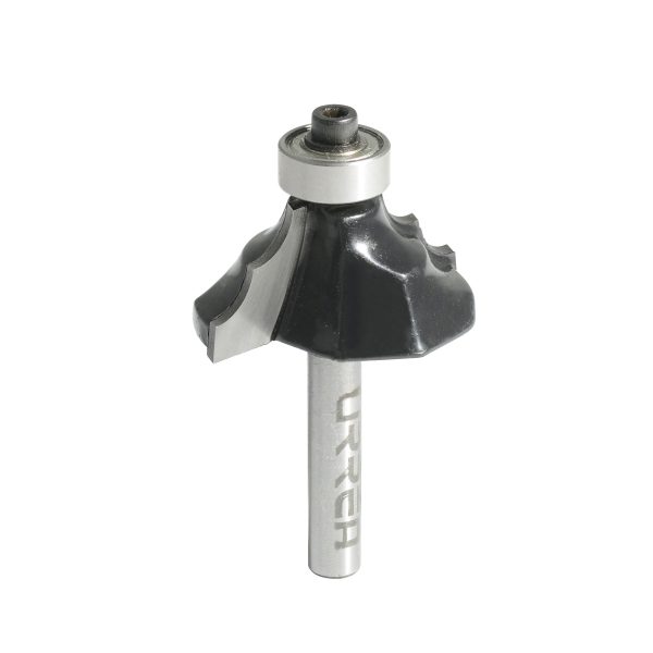 Broca para router de acero moldadura clásica con balero 1-3/8" zanco de 1/4" Urrea BR1427