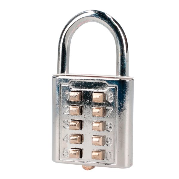 Candado de combinación, cromo brillante, 40 mm Lock C27C40