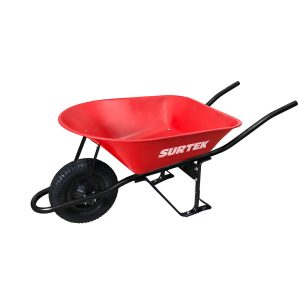 Carretilla reforzada con bastidor metálico 6 Ft3 llanta imponchable de poliuretano Surtek CAT60X