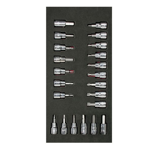 Juego de dados cuadro de 3/8" varias puntas, 22 piezas Urrea CH108