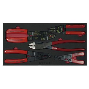 Juego de pinzas pela cable, 5 piezas Urrea CH130