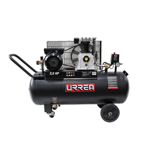 Compresor de aire eléctrico lubricado 100 Lt, 2.5 HP, 127 V Urrea COMP8100