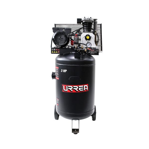 Compresor de aire eléctrico lubricado vertical 115 Lt, 3 HP, 127 V Urrea COMP8115