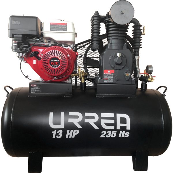 Compresor de aire eléctrico a gasolina 235 Lt, 13 HP Urrea COMP9235A