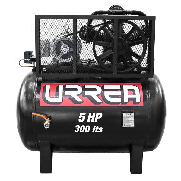 Compresor de aire eléctrico de banda 300 Lt, 5 HP, 220 V - 440 V Urrea COMP9503