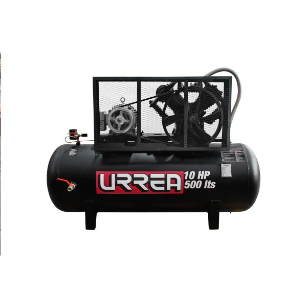 Compresor de aire eléctrico de banda 500 Lt, 10 HP, 220 V - 440 V Urrea COMP9510