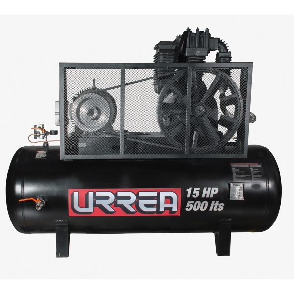 Compresor de aire eléctrico de banda 500 Lt, 15 HP, 220 V - 440 V Urrea COMP9515