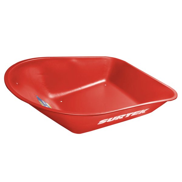 Concha para carretilla herraje tipo americano 6 Ft3, roja Surtek CS60