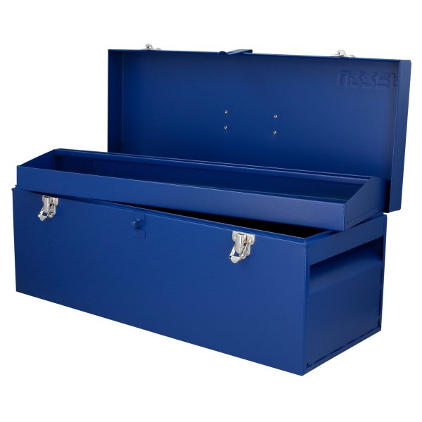 Caja portaherramientas metálica color azul 24" x 9" x 9" Urrea D7A