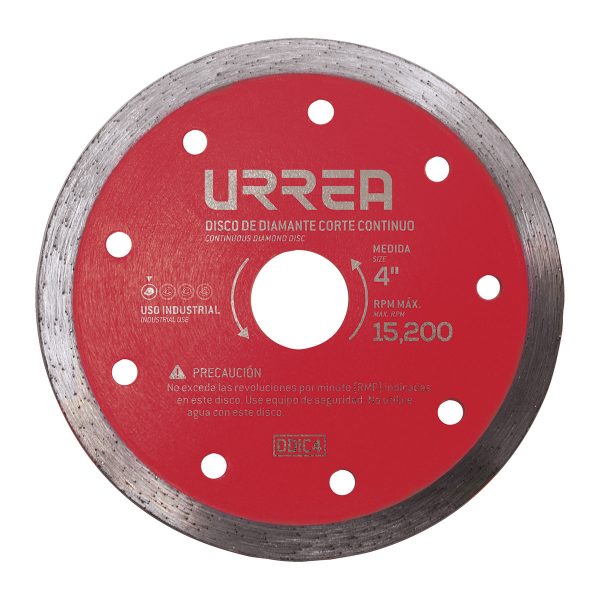 Disco de diamante continuo, 4-1/2" Urrea DDIC45