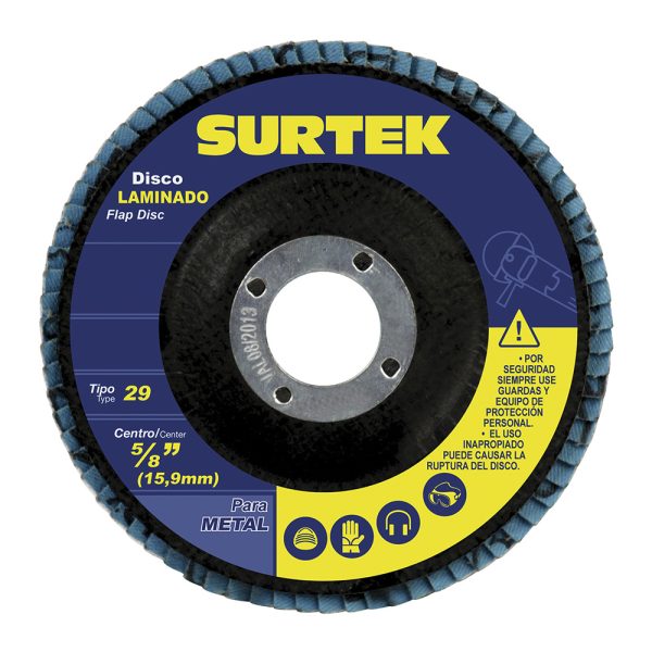 Disco laminado tipo 29 grano 40, 7" Surtek DLZ704