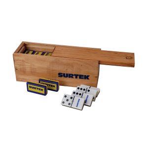 Dominó de acrílico con caja de madera, 28 piezas Surtek DOMS