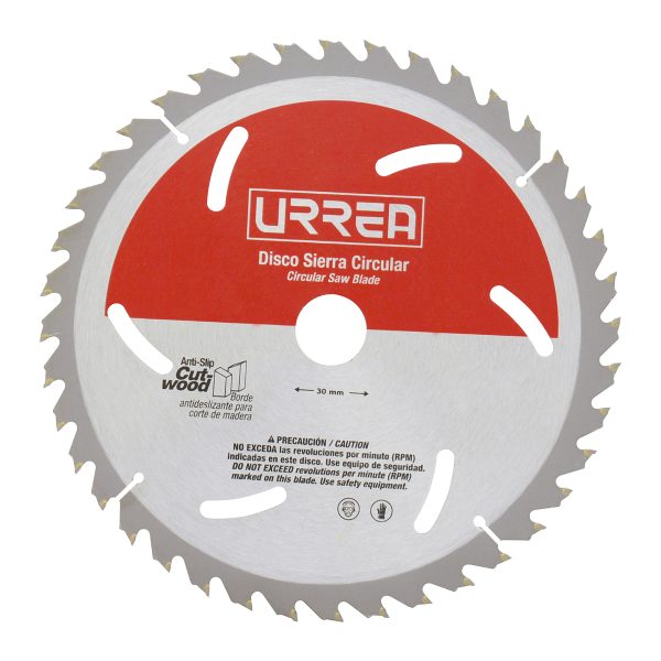 Disco para sierra circular para corte de madera 40 dientes, 12" Urrea DSM1240