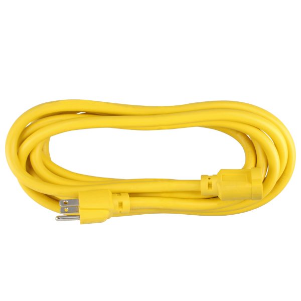 Extensión eléctrica uso extra rudo aterrizada color amarillo, 20 m Surtek EEX20