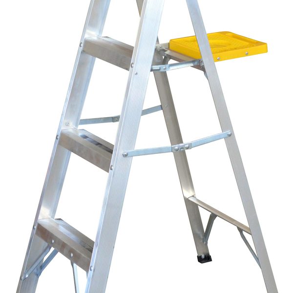 Escalera de tijera tipo III de aluminio y tapa plástica con 3 peldaños Surtek ET3