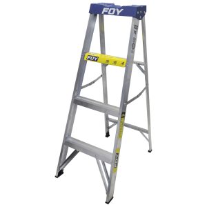 Escalera de tijera tipo III de aluminio y tapa plástica con 3 peldaños Foy ETF3