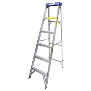 Escalera de tijera tipo III de aluminio y tapa plástica con 5 peldaños Foy ETF5