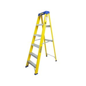 Escalera de tijera tipo II de fibra de vidrio con 5 peldaños Surtek ETFV25