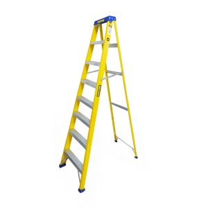 Escalera de tijera tipo II de fibra de vidrio con 7 peldaños Surtek ETFV27
