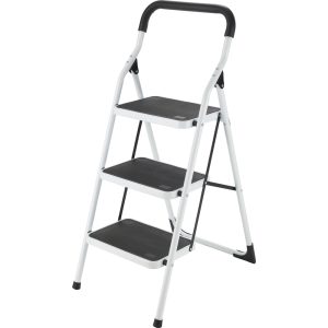 Escalera plegables tipo taburete de acero con 3 peldaños Surtek ETT3