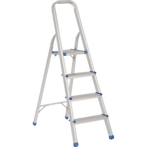 Escalera plegables tipo taburete de aluminio con 4 peldaños Surtek ETTA4