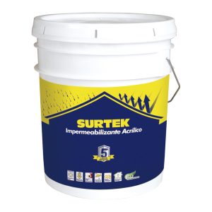 Cubeta de impermeabilizante 19 Lt color blanco con protección de 5 años Surtek IMB5