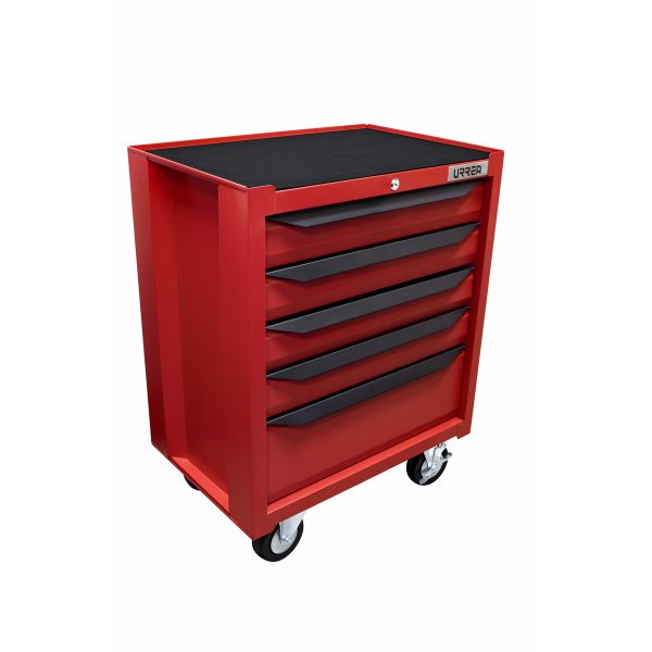 Gabinete móvil 5 gavetas 27" manija color negro seria IN Urrea IN27M5