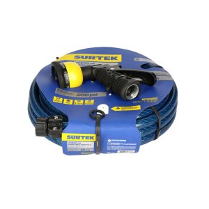 Manguera para jardín tejido spider 1/2", 15 m con pistola para riego Surtek JM12S15