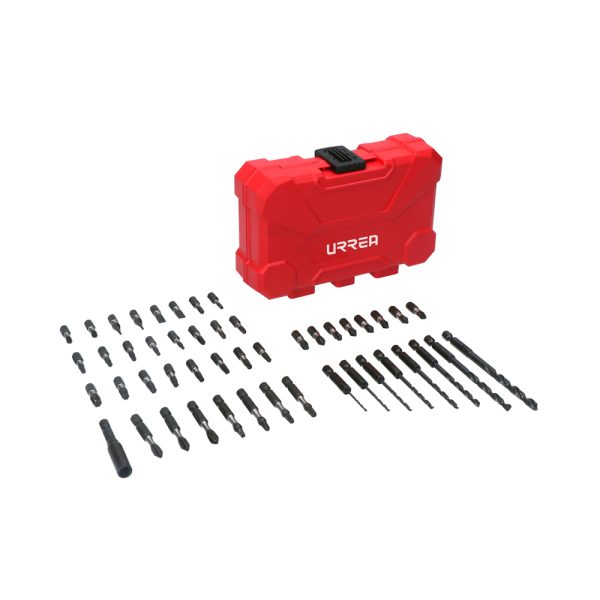 Juego de puntas y accesorios con sistema de amortiguación de impacto, 48 piezas Urrea JUP48