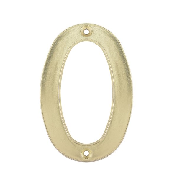 Número 0 slim 4" latón brillante Lock L6800LB
