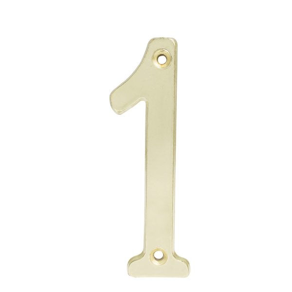 Número 1 slim 4" latón brillante Lock L6801LB