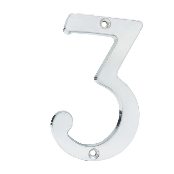 Número 3 slim 4" níquel satinado Lock L6803CS