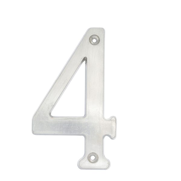 Número 4 slim 4" níquel satinado Lock L6804CS