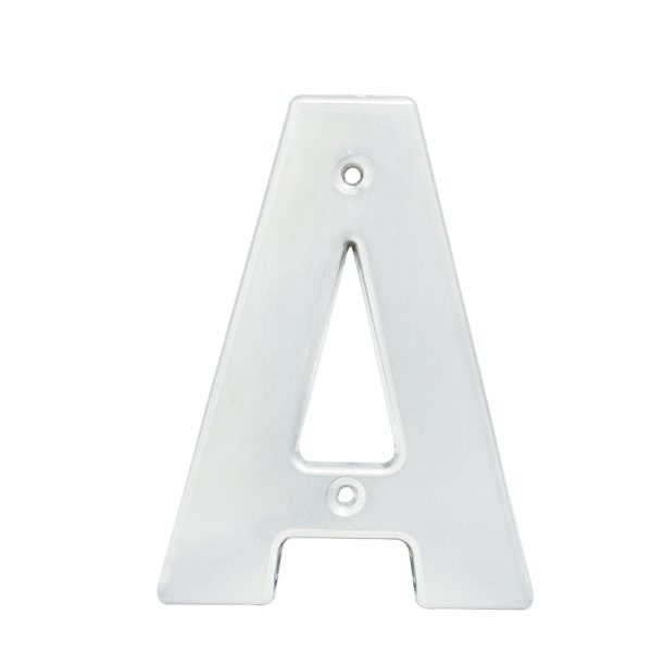 Letra A bold 4" cromo satinado Lock L70AC