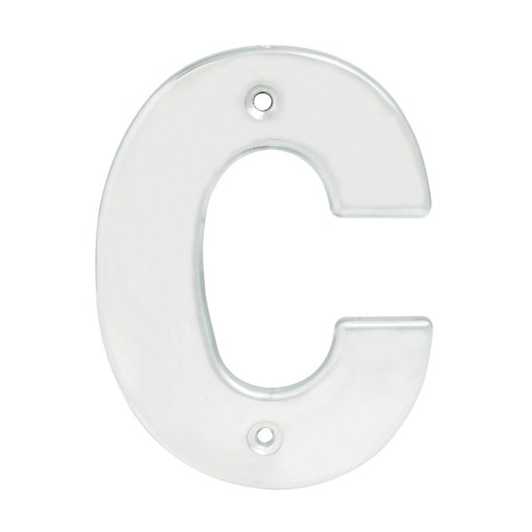 Letra C bold 4" cromo satinado Lock L70CC