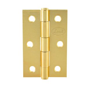 Bisagra alargada de acero latón brillante 1.5" x 1.46" Lock LBA15LB