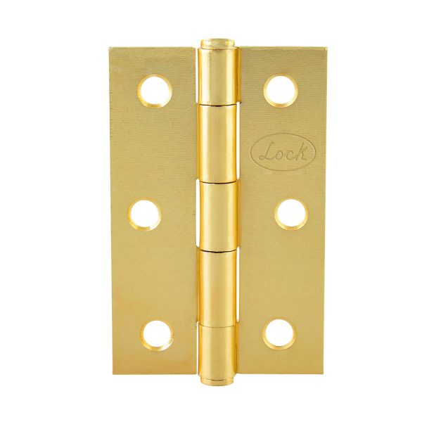 Bisagra alargada de acero latón brillante 1.5" x 1.46" Lock LBA15LB