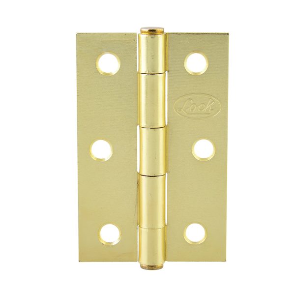 Bisagra alargada de acero latón brillante 3" x 2.08" Lock LBA30LB