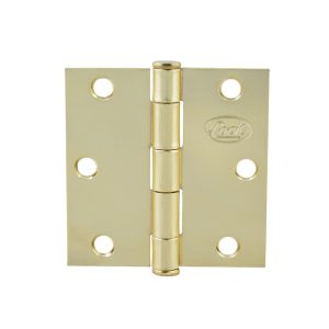 Bisagra cuadrada perno suelto de acero latón brillante 4" x 4" Lock LBC40LB
