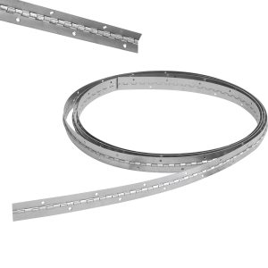 Bisagra piano barrenadas 1-1/2" x 1 m, natural, en caja Lock LBP3H