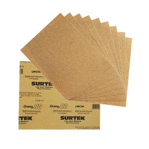 Lija panel cabinet para madera, grano 80 Surtek LMC80