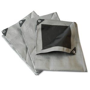 Lona de polietileno reforzada color gris 3 x 4 m Surtek LR3X4