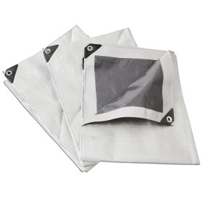 Lona de polietileno reforzada color blanco 4 x 6 m Surtek LR4X6B