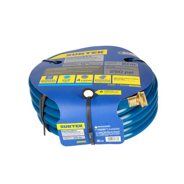 Manguera para jardín contractor con conector metálico 1/2", 15 m Surtek M12C15