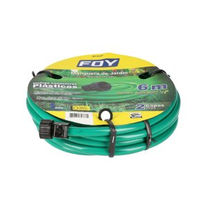 Manguera para jardín lisa con conector plástico 1/2", 6 m Foy M12L6P