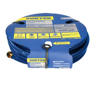 Manguera para jardín tejido spider con conector metálico 1/2", 20 m Surtek M12S20